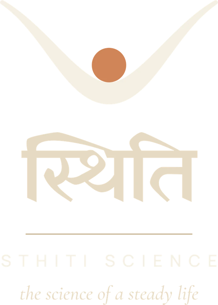 Sthiti Science logo: the energy well with स्थिति