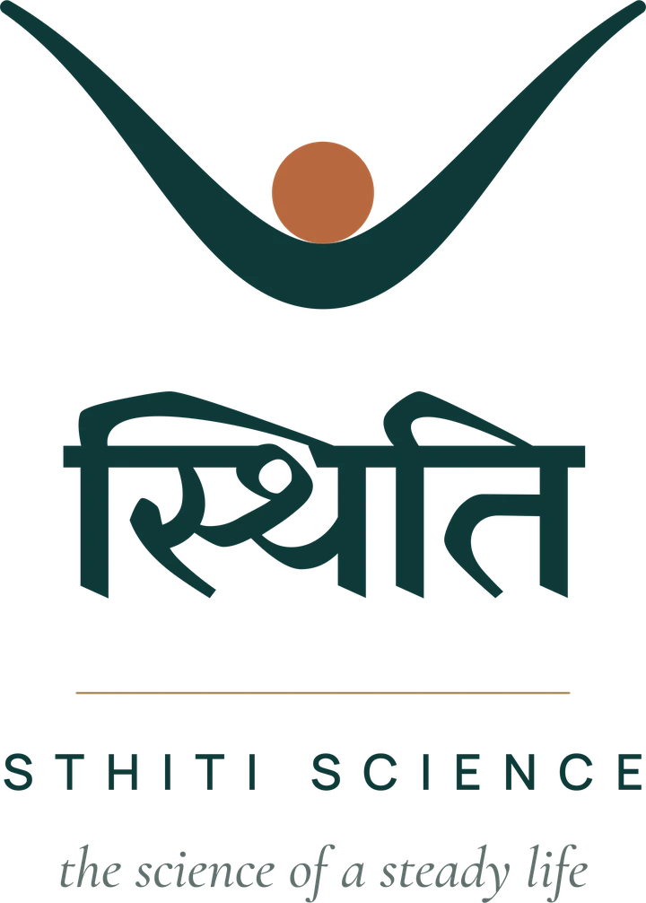 Sthiti Science logo: the energy well with स्थिति